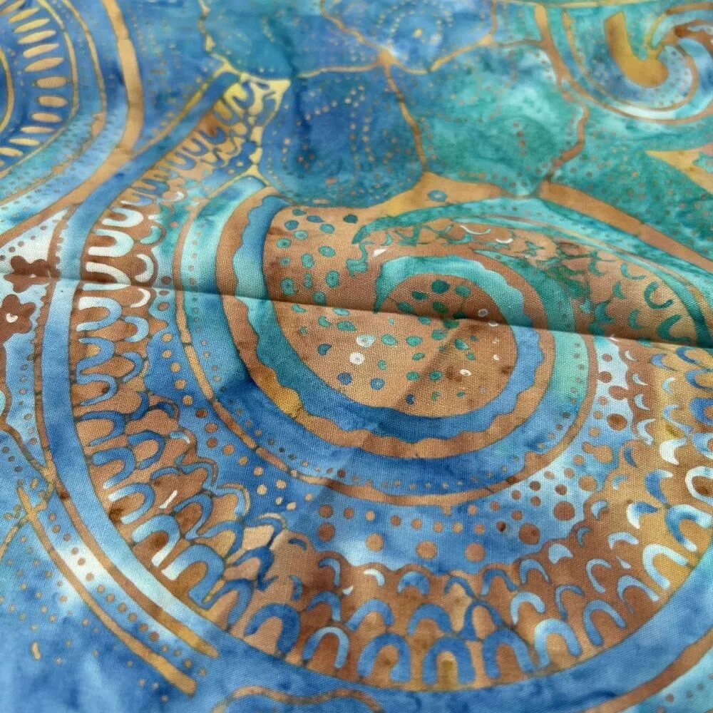 Shades Of Blue Quilting Cotton Fabric Sewing Textile Art Lot 11 Pc